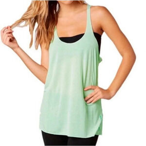 FOX RACING Women’s MISS CLEAN RACER TANK  Top Green New